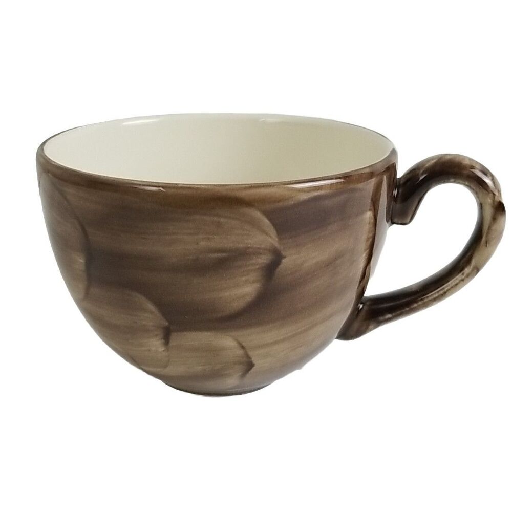 Steelite International England Breakfast Cups, Peppercorn 16oz, Hand Painted New